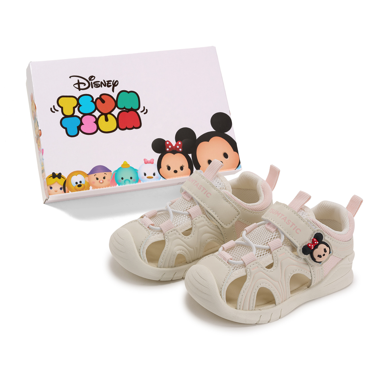 

Низкие дышащие кроссовки Song Series с амортизацией, износостойкими и противоударными свойствами для малышей и малышей Disney, розовый