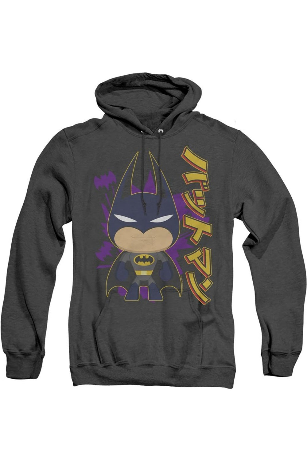 

Batman Cute Kanji Adult Heather Hoodie / Толстовка с капюшоном Gildan, черный