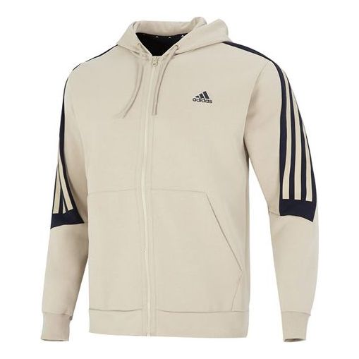 

Куртка Men's adidas FI 3S FZ Athleisure Casual Sports Hooded Stripe Knit Jacket Khaki HK4570