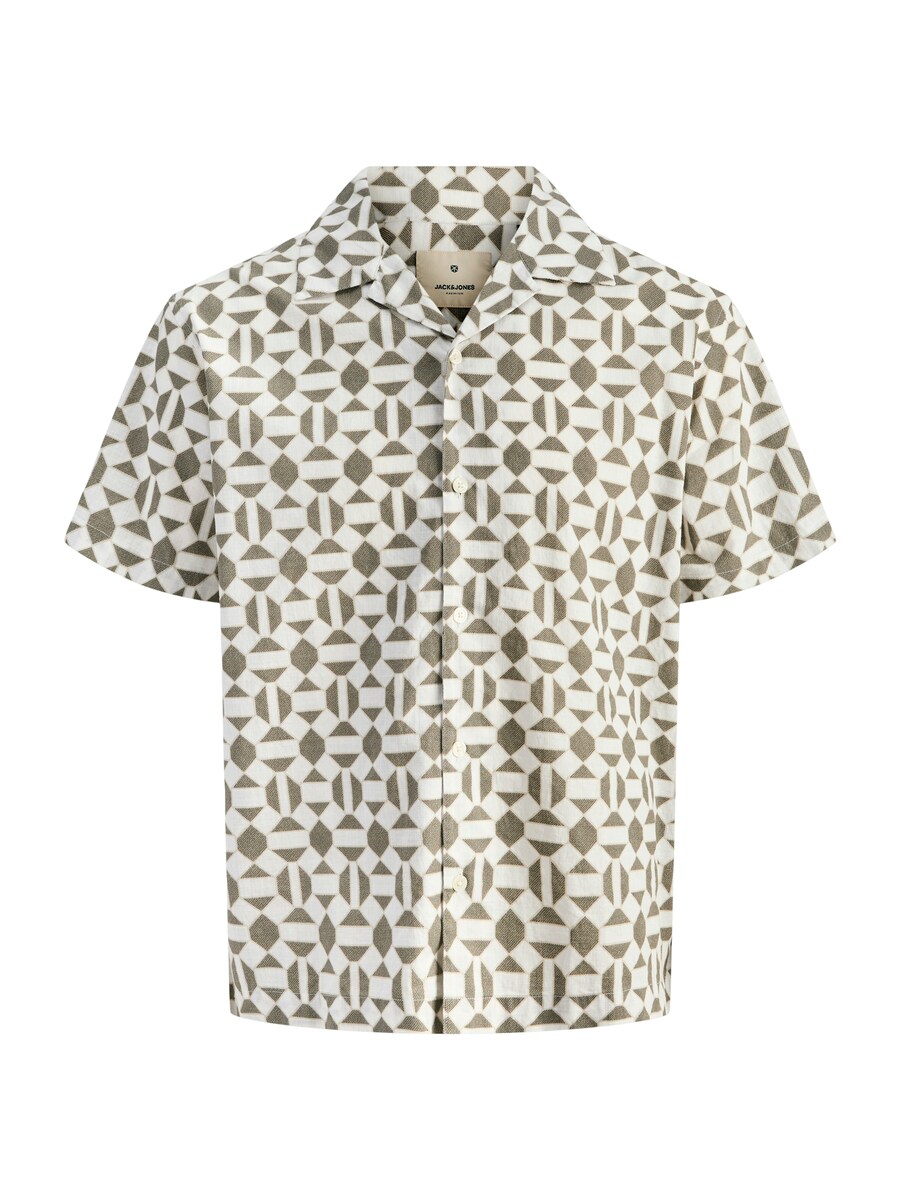 

Рубашка на пуговицах Comfort fit Jack & Jones Plus JPRBLUKEVIN, цвет Khaki/White