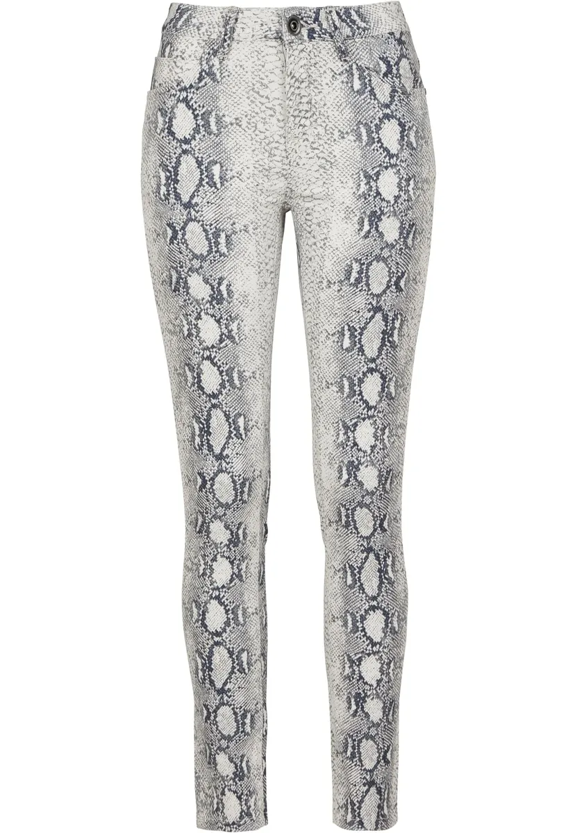 

Тканевые брюки URBAN CLASSICS " Urban Classics Women's Ladies Animal Stretch Twill Skinny Pants" (1 шт.), цвет Offwhite Snake