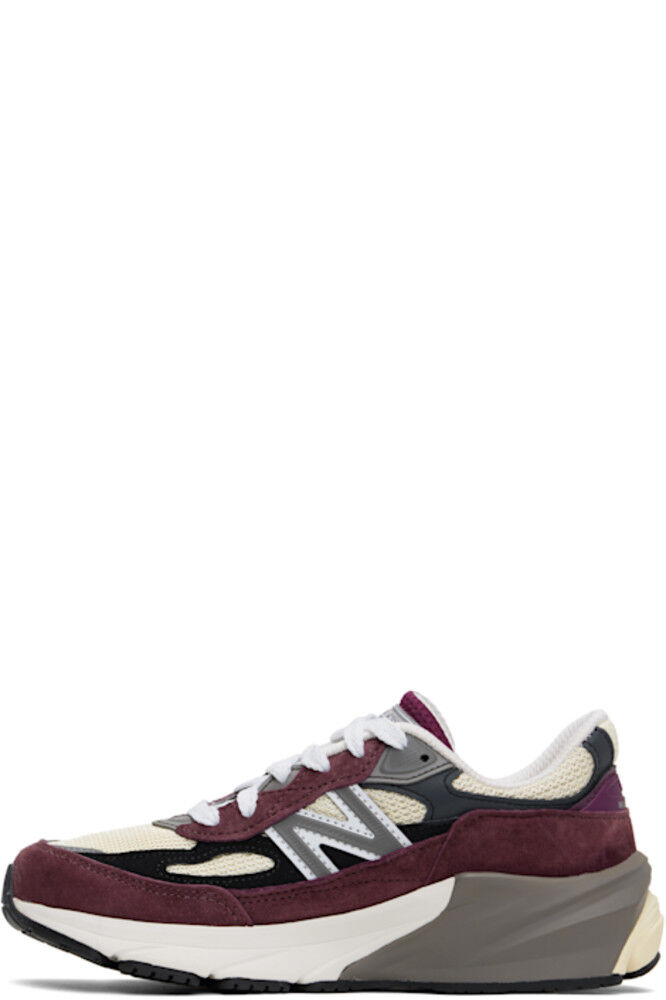 Кроссовки бордового и бежевого цвета «Сделано в США» 990v6 New Balance — фото 3
