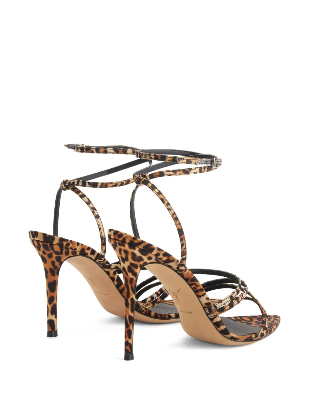 Босоножки Intriigo Claire 90 с анималистичным принтом Giuseppe Zanotti, коричневый — фото 3