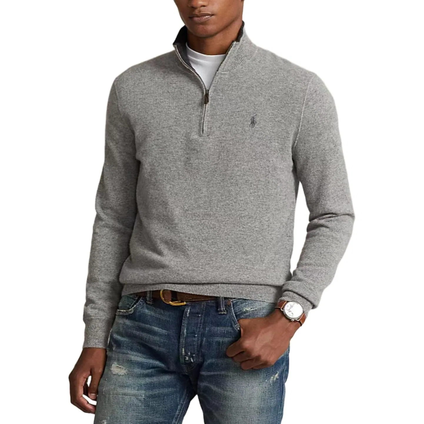 Свитер кашемировый Classic Version Men's Polo Ralph Lauren, Gray