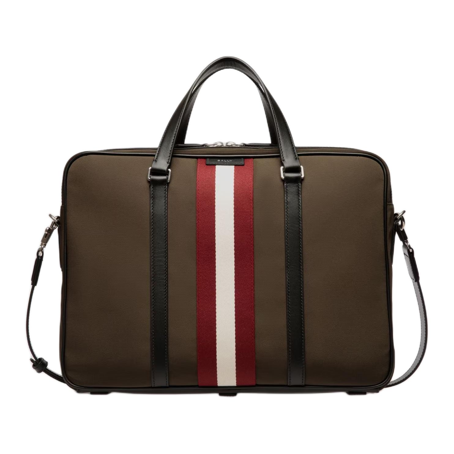 

BALLY Нейлоновый портативный одноплечевый кросбоди портфель мужской зеленый