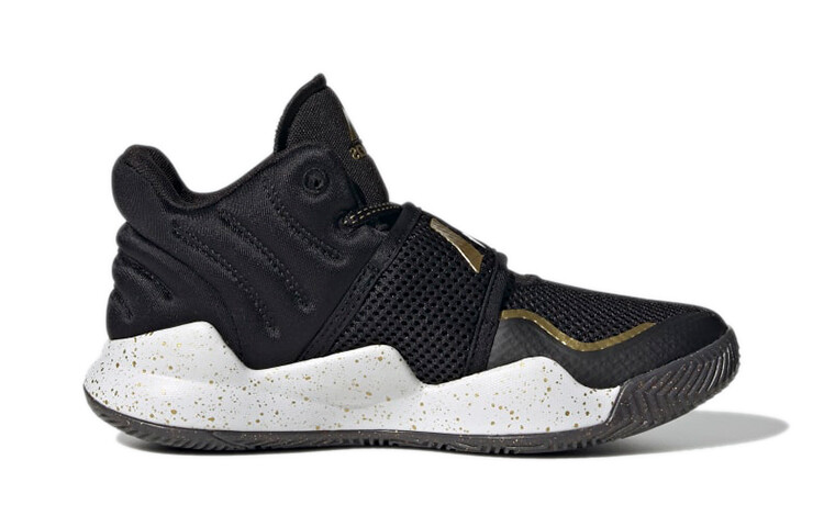 Баскетбольные кроссовки Deep Threat Kids PS Low-top Black/Gold Adidas — фото 2