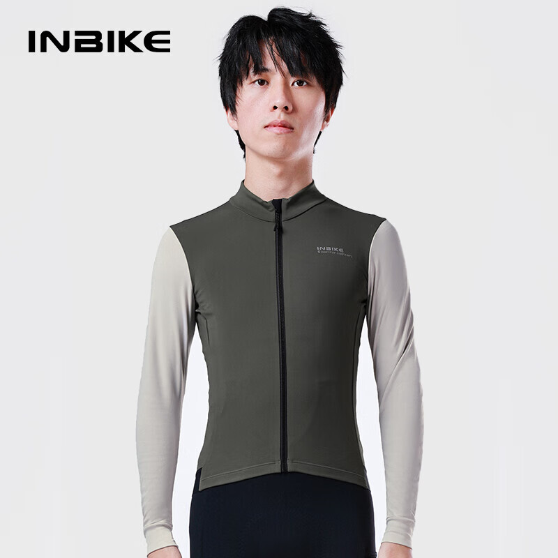 

INBIKE флисовая теплая велосипедная одежда для мужчин и женщин осенью и зимой, а также флисовые теплые дорожные велосипедные топы с длинными рукавами Green Rock 2XL
