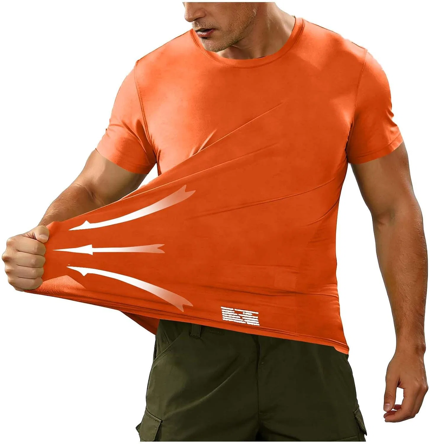 Футболка спортивная мужская, быстросохнущая, Orange