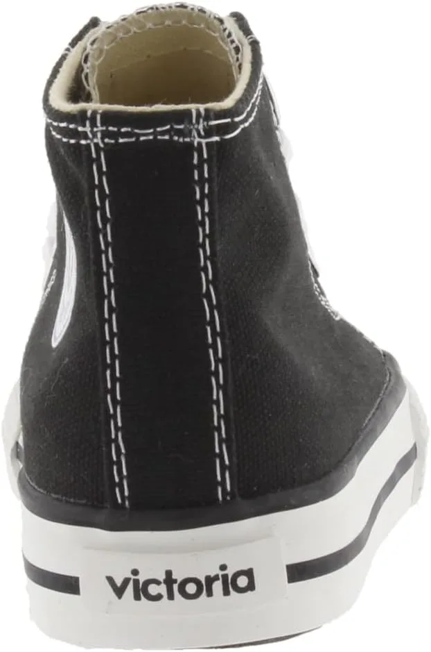 Высокие кеды Victoria Unisex Tribu из парусины с резиновым носком, модель 106500, черный — фото 3