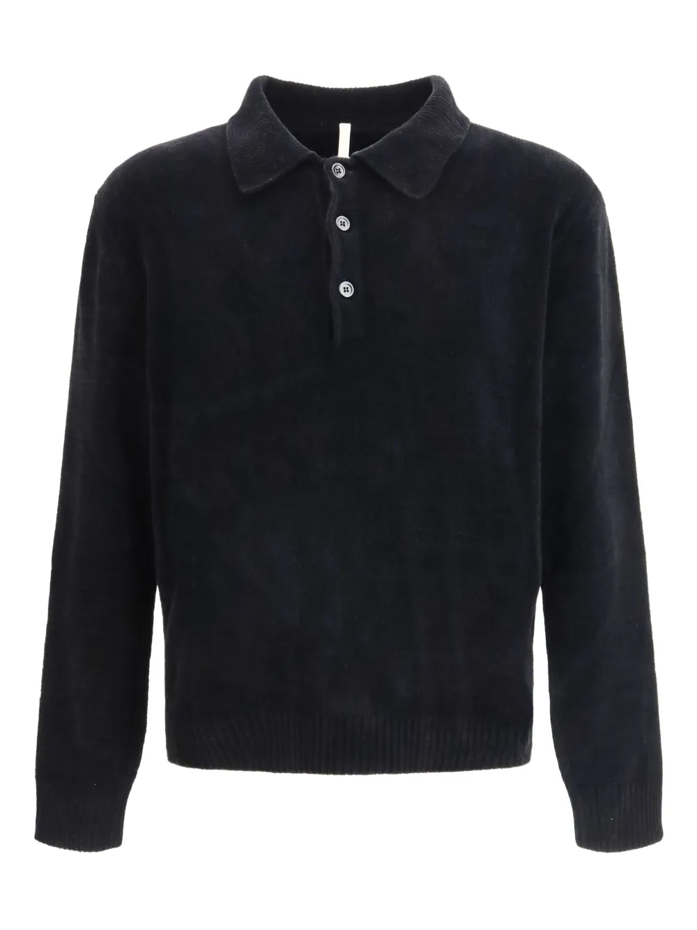 

Поло из шинили на пуговицах Sunflower, черный