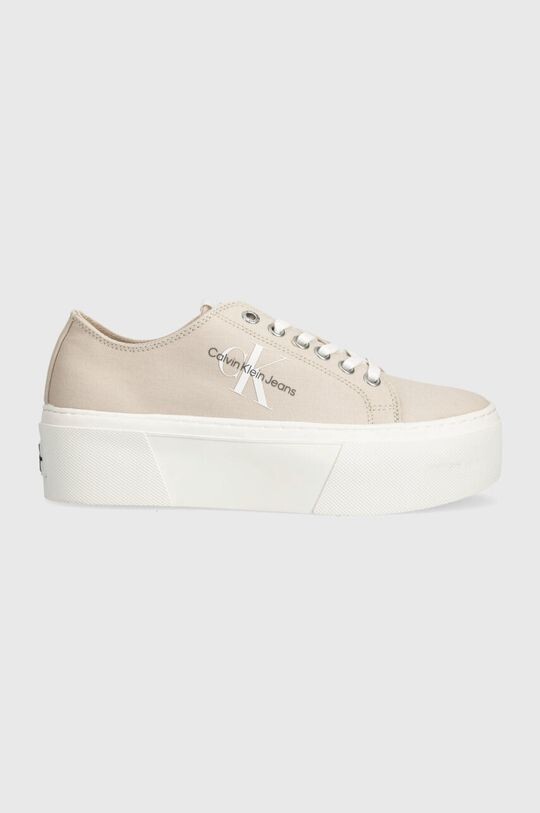 Кроссовки FLATFORM+ CUPSOLE LOW TXT Calvin Klein Jeans, бежевый