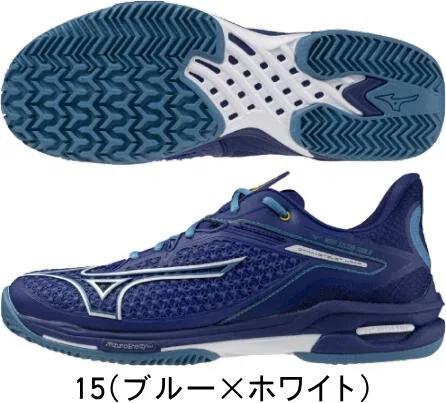 Мужские теннисные кроссовки «Wave Exceed Tour 6 OC» от Mizuno, 15 (Blue X White) — фото 2