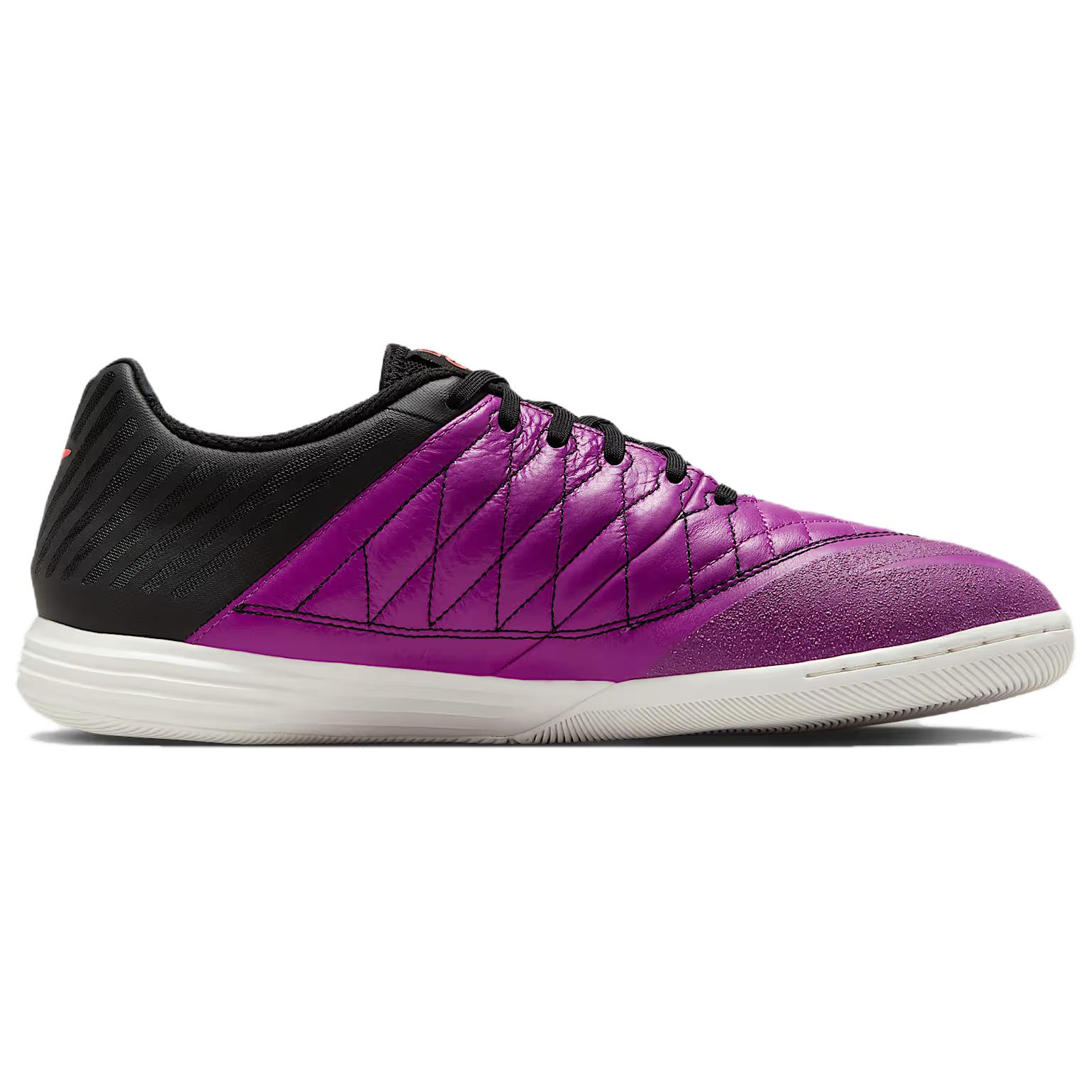Nike Lunargato II - дышащие низкие повседневные кроссовки унисекс, черный с фиолетовыми вставками — фото 2