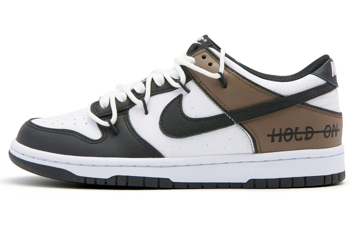 

Кроссовки Nike Dunk Skateboarding Shoes Unisex Low-top Black/Brown, цвет Customized