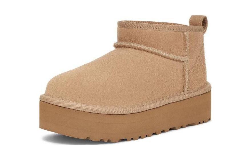 Детские классические ультра мини-сапожки на платформе "Sand" Ugg, цвет Sand — фото 3