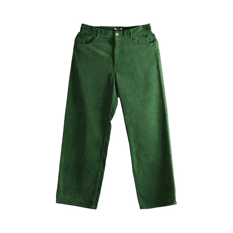 

Брюки Auralee Pigment Dyed Finx Corduroy Wide 5P Pants, Forest Green