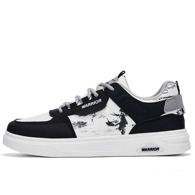 

WARRIOR Кроссовки для скейтбординга мужские, низкие, черно-белые