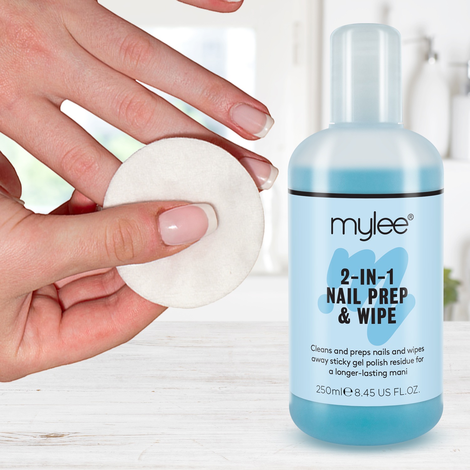 Жидкость для снятия лака prep & wipe Mylee, объем 250 мл — фото 4
