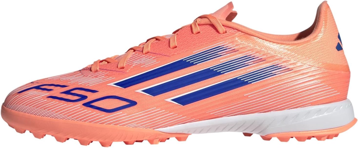 

Футбольные бутсы adidas для взрослых унисекс F50 League Turf, белый/синий/оранжевый
