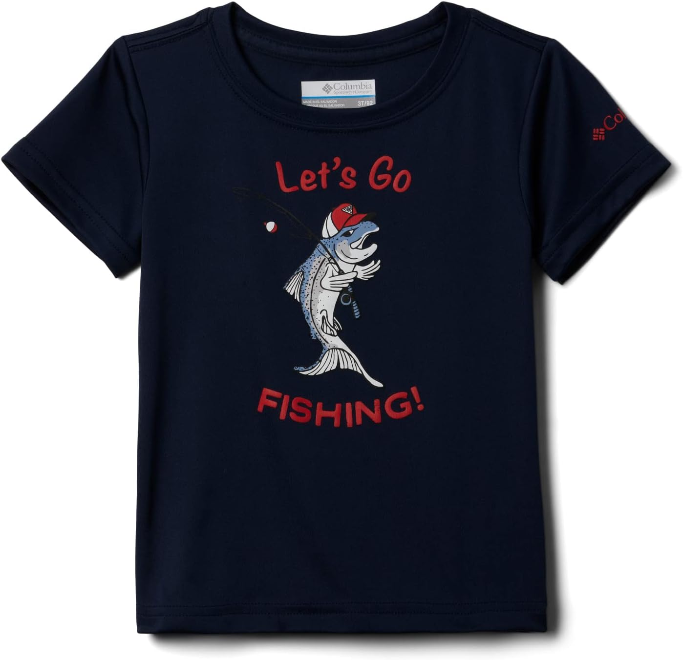 Columbia мальчиковая футболка с коротким рукавом Terminal Tackle PFG Marlin America, Collegiate Navy/Red Spark — фото 3