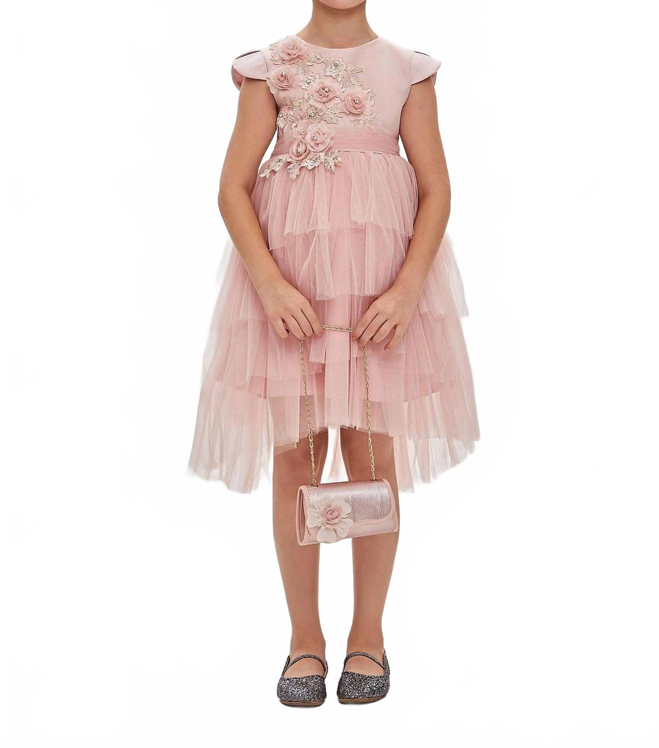 

Детское платье с отделкой для особых случаев в нежном персиковом цвете Zaalima Fashion