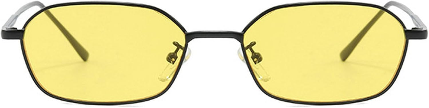 

Модные ретро-солнцезащитные очки квадратной формы для женщин, прямоугольные солнцезащитные очки, маленькие металлические очки для дам, винтажные мужские солнцезащитные очки в стиле панк mincl, Yellow