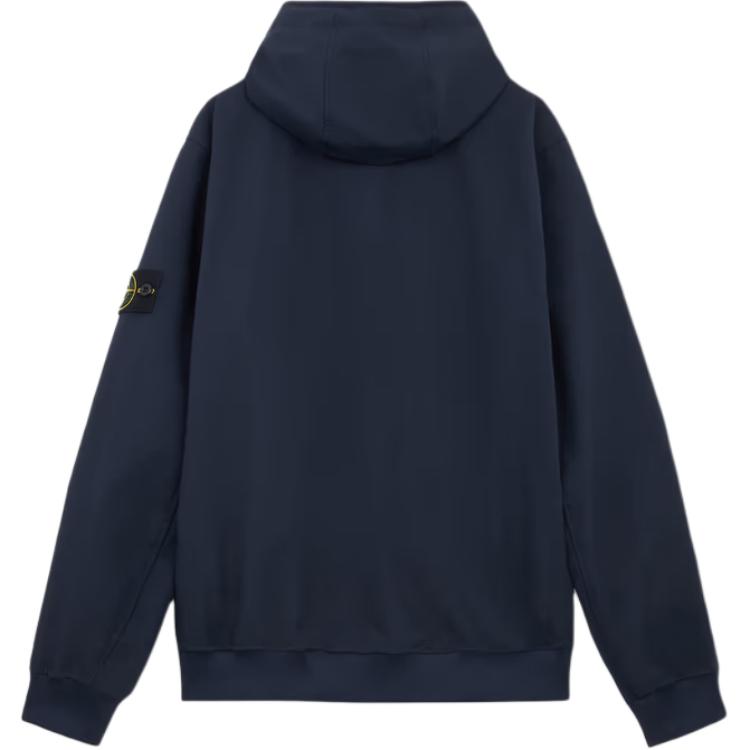 STONE ISLAND Застегивающаяся на молнию толстовка с капюшоном, Dark Blue — фото 4