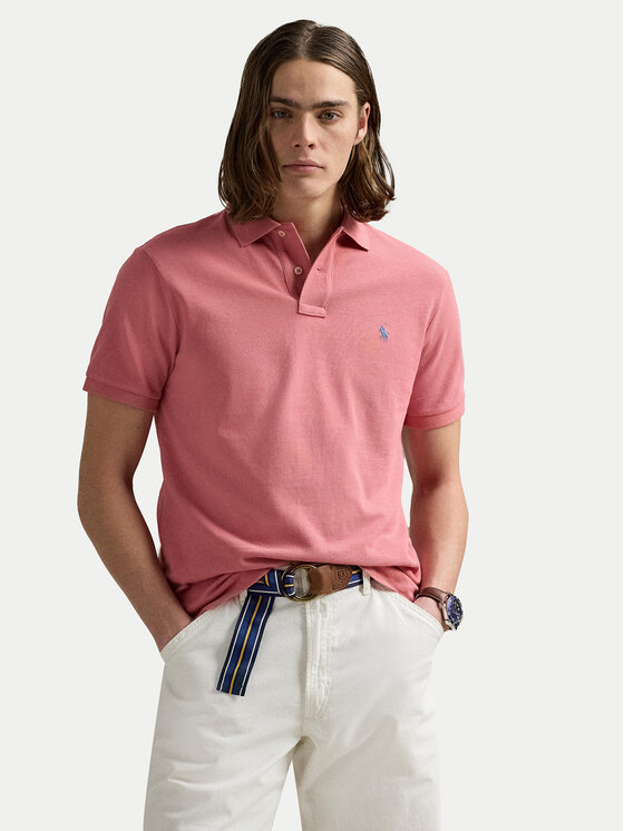 

Рубашка поло облегающего кроя 710536856466 Polo Ralph Lauren, розовый