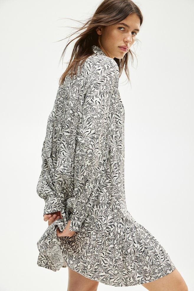 

Платье блузка оверсайз H&M, бежевый