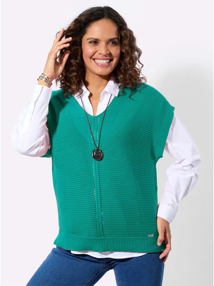 

изумрудно-зеленый жилет-свитер WITT WEIDEN