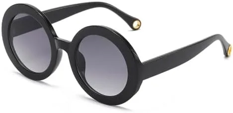 

Модные разноцветные круглые солнцезащитные очки для женщин, винтажные градиентные очки для мужчин, панк-солнцезащитные очки UV400 MTZJH, Black Gray Gradient