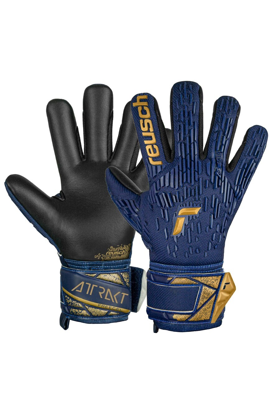 

Перчатки REUSCH Athletic Gloves Attrakt Freegel, синий/золотой/черный