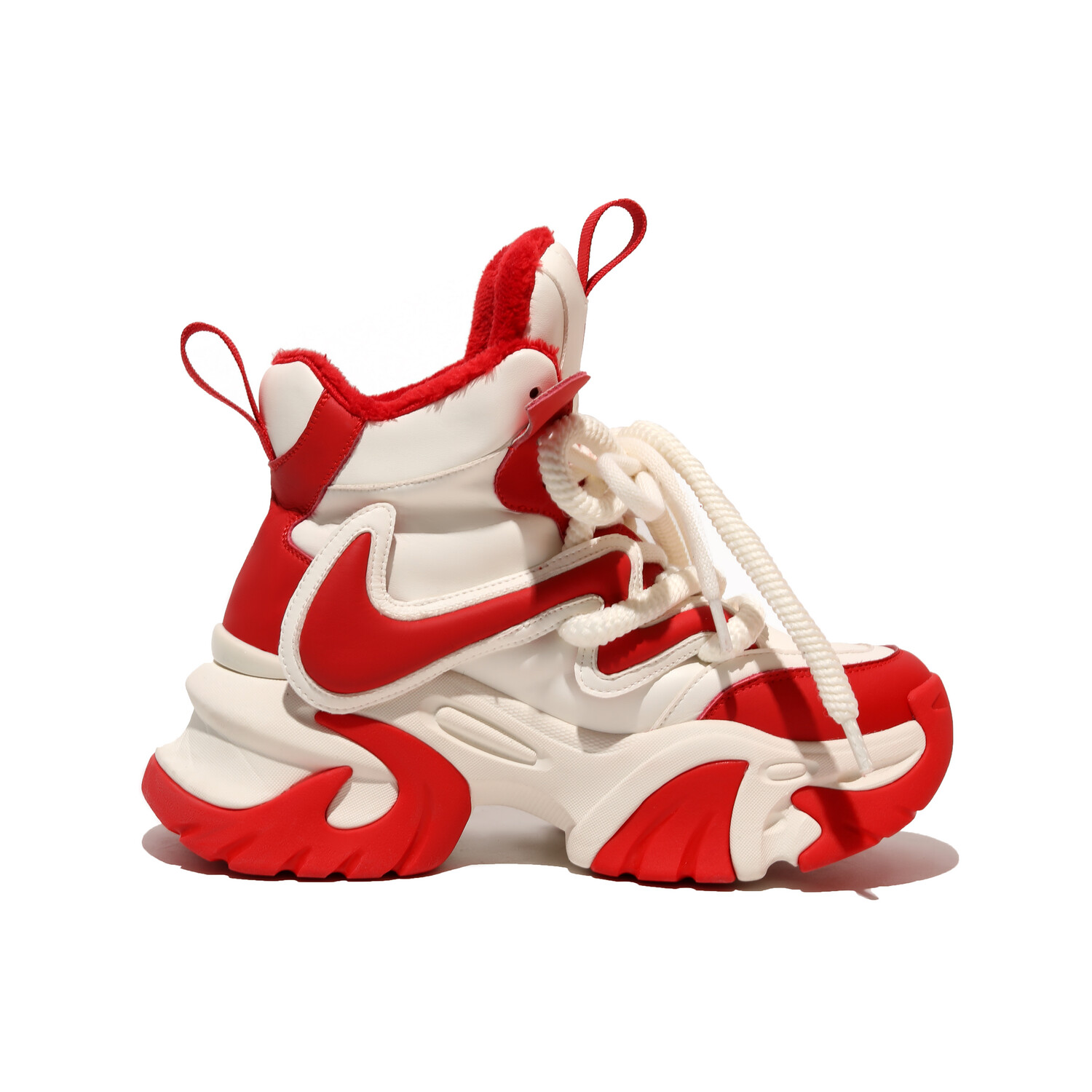 

Кроссовки Amoy Love Chunky Sneakers Women's High-top, бежевый/красный