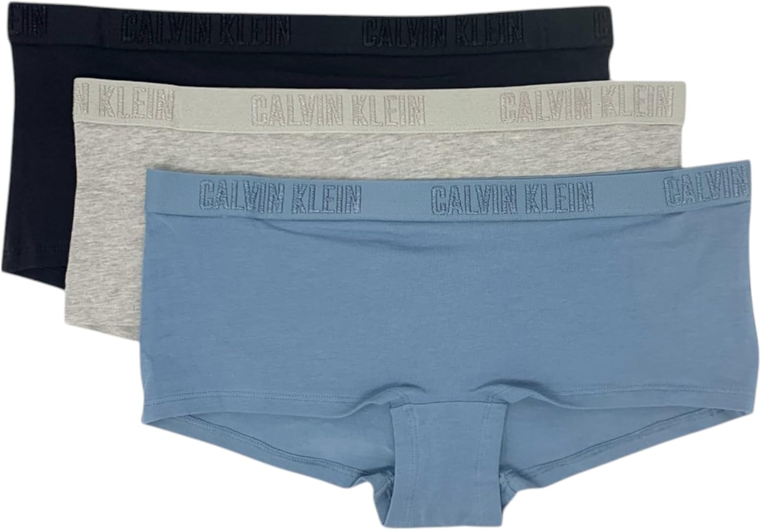 

Женские однотонные хлопковые шорты Calvin Klein, 3 шт., Black(Qp2873-910)/Hg_B