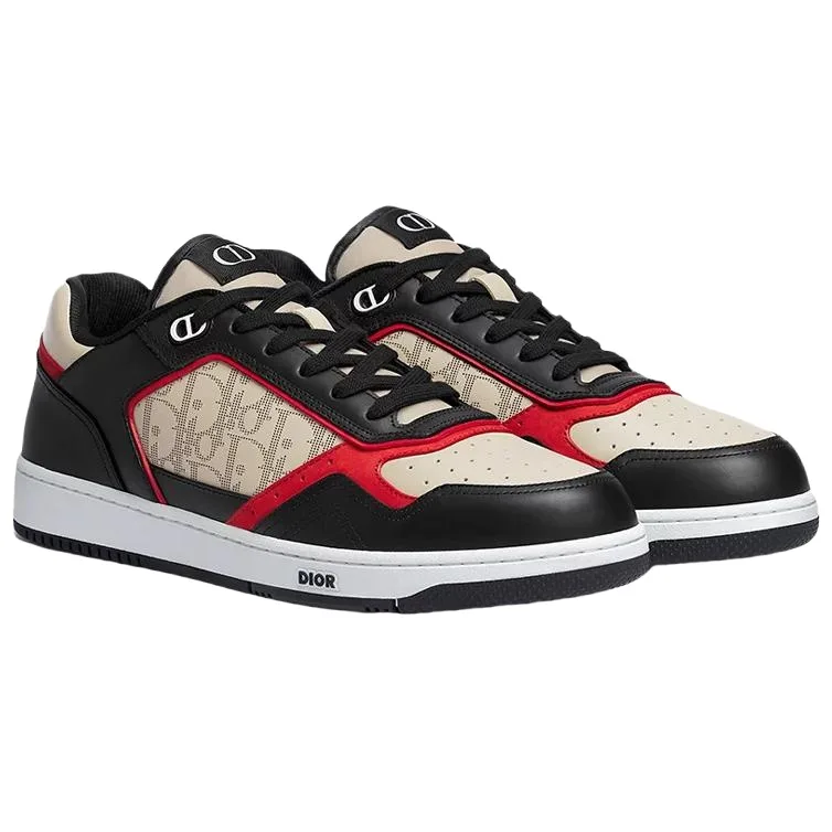 DIOR Кроссовки для скейтбординга B27 Uptown Low top мужские черные красные — фото 4