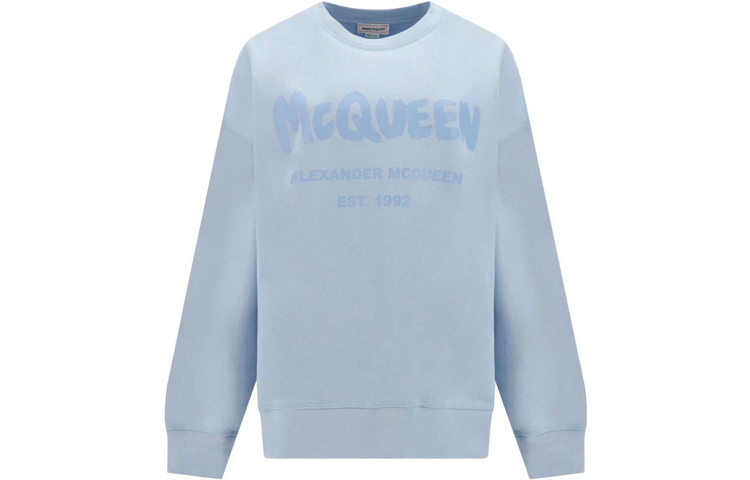 

Alexander McQueen Свитшот женский светло-голубой