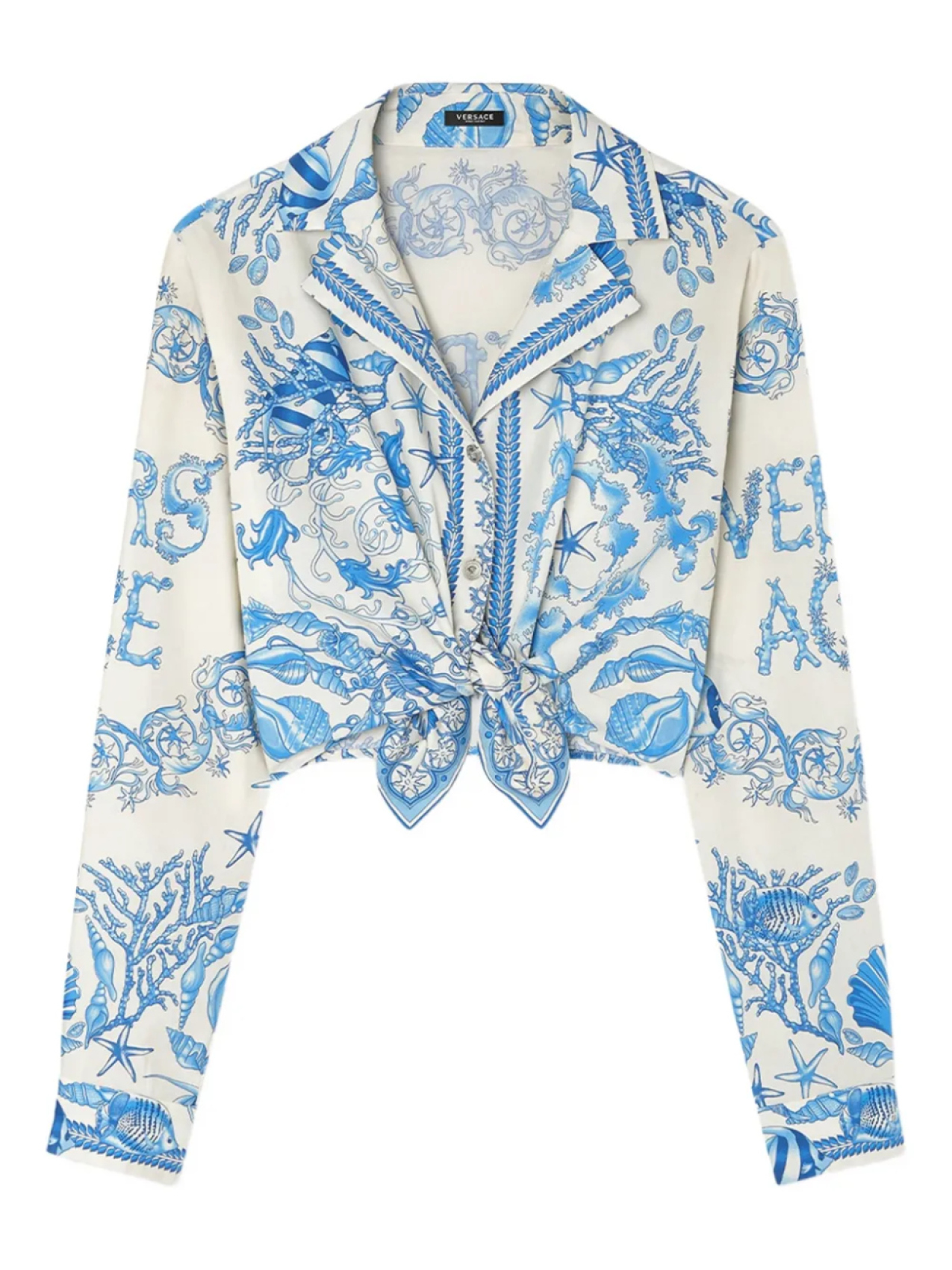 

Versace рубашка Underwater Barocco, синий