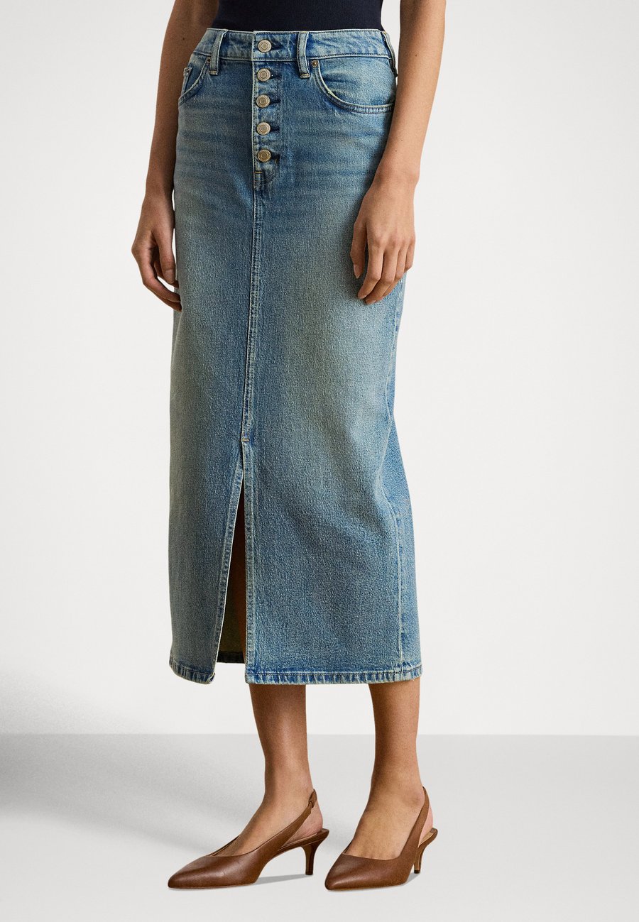 

Юбка Lauren Ralph Lauren DENIM PENCIL MIDI SKIRT, Odwin Wash/Blue Denim