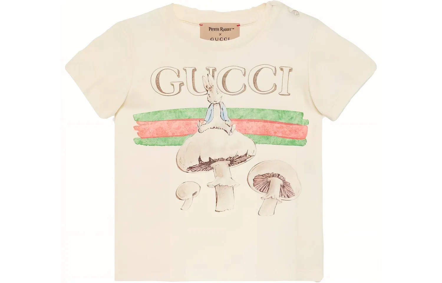 GUCCI Футболка 2024 kids early spring collection gray white infant and toddler — фото 3