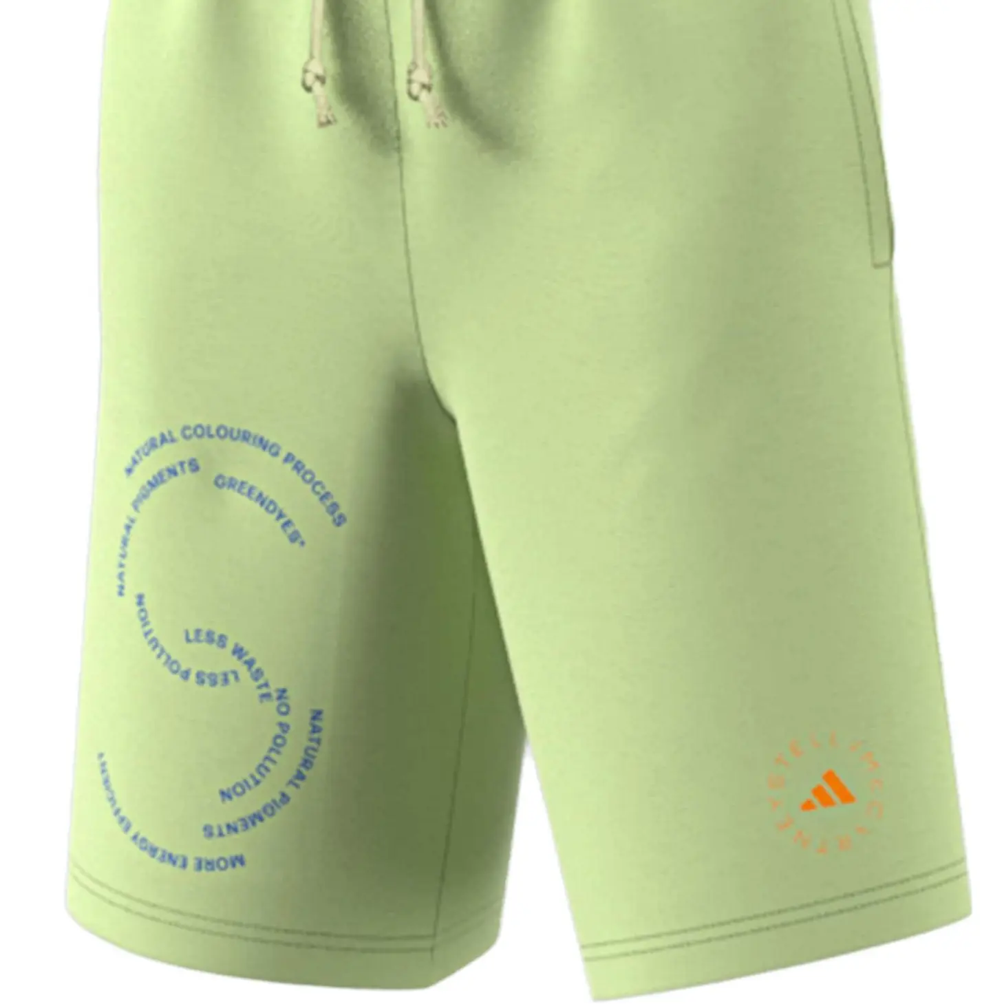 Stella McCartney X Casual Шорты женские Mystic Yellow Green Adidas — фото 4