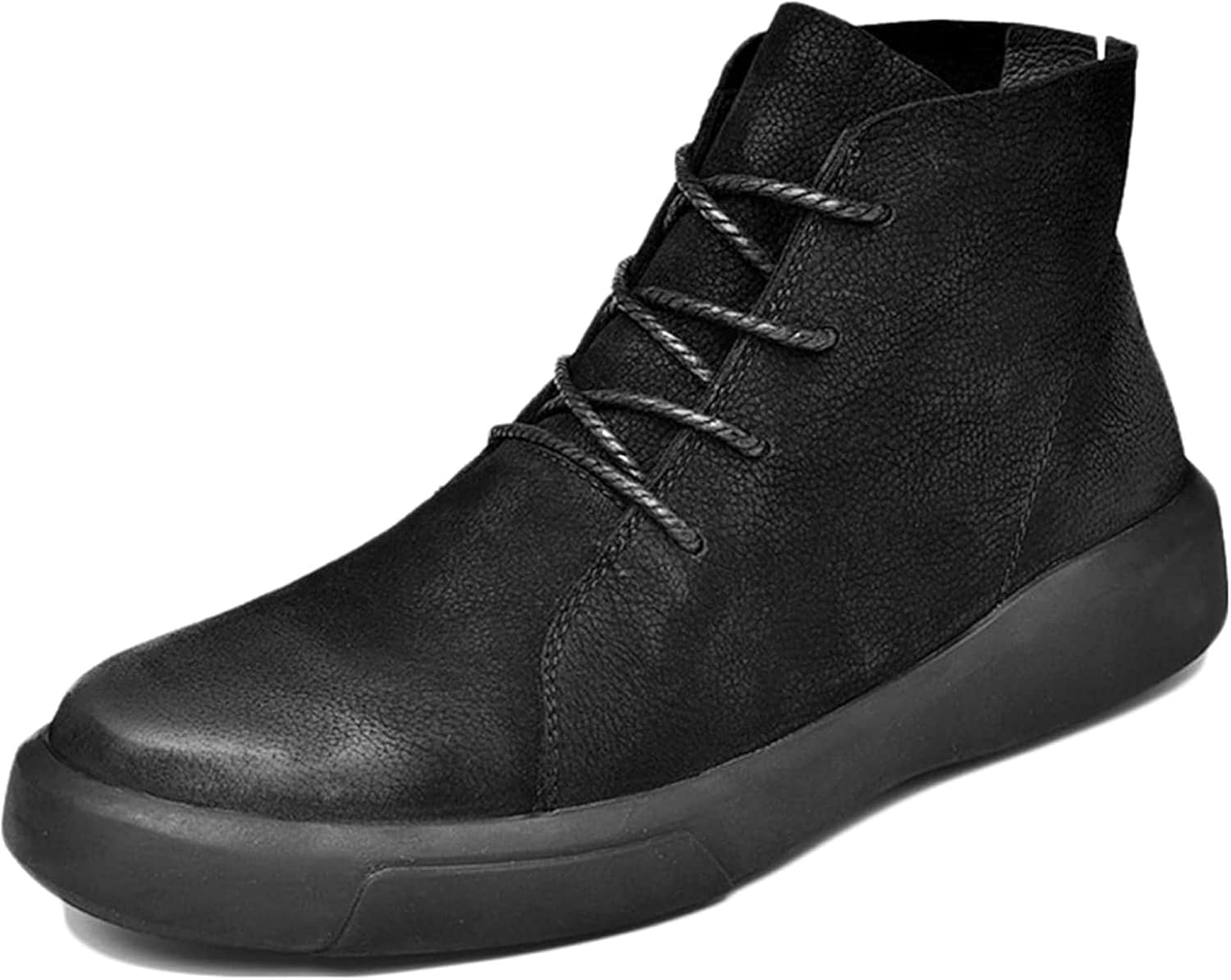 

Мужские кожаные ботинки Yiozoi с утеплителем, повседневные, низкие, на шнуровке, легкие, формальные, дерби до щиколотки, черный