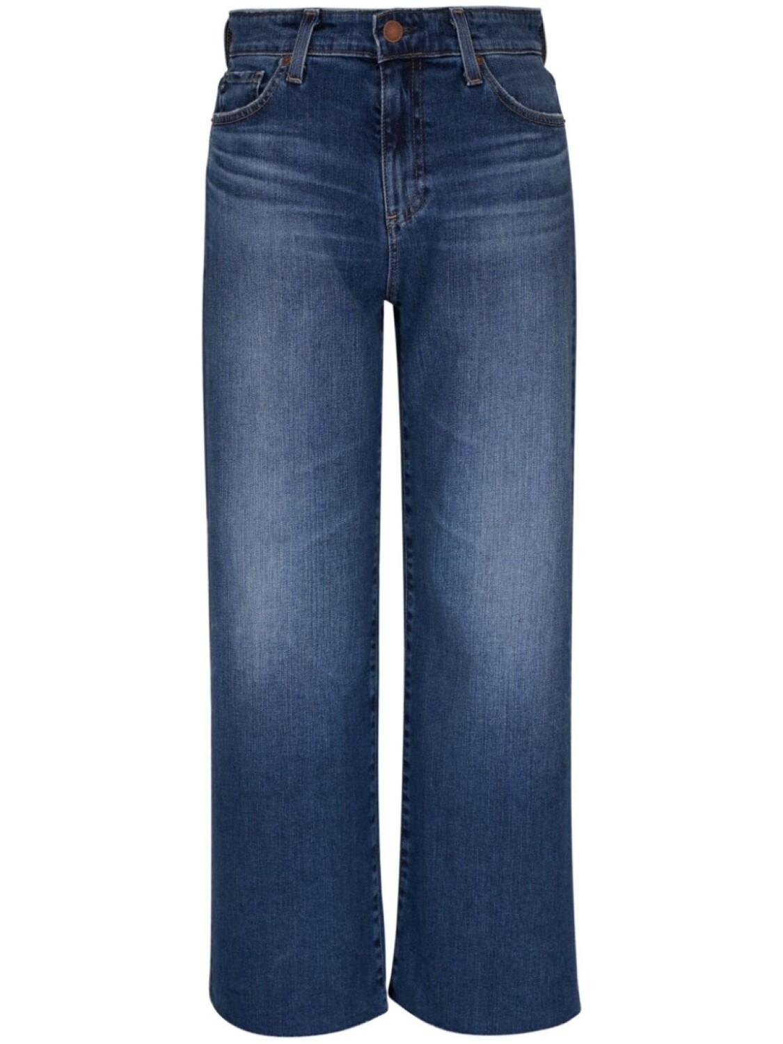 

Прямые джинсы средней посадки AG Jeans, синий