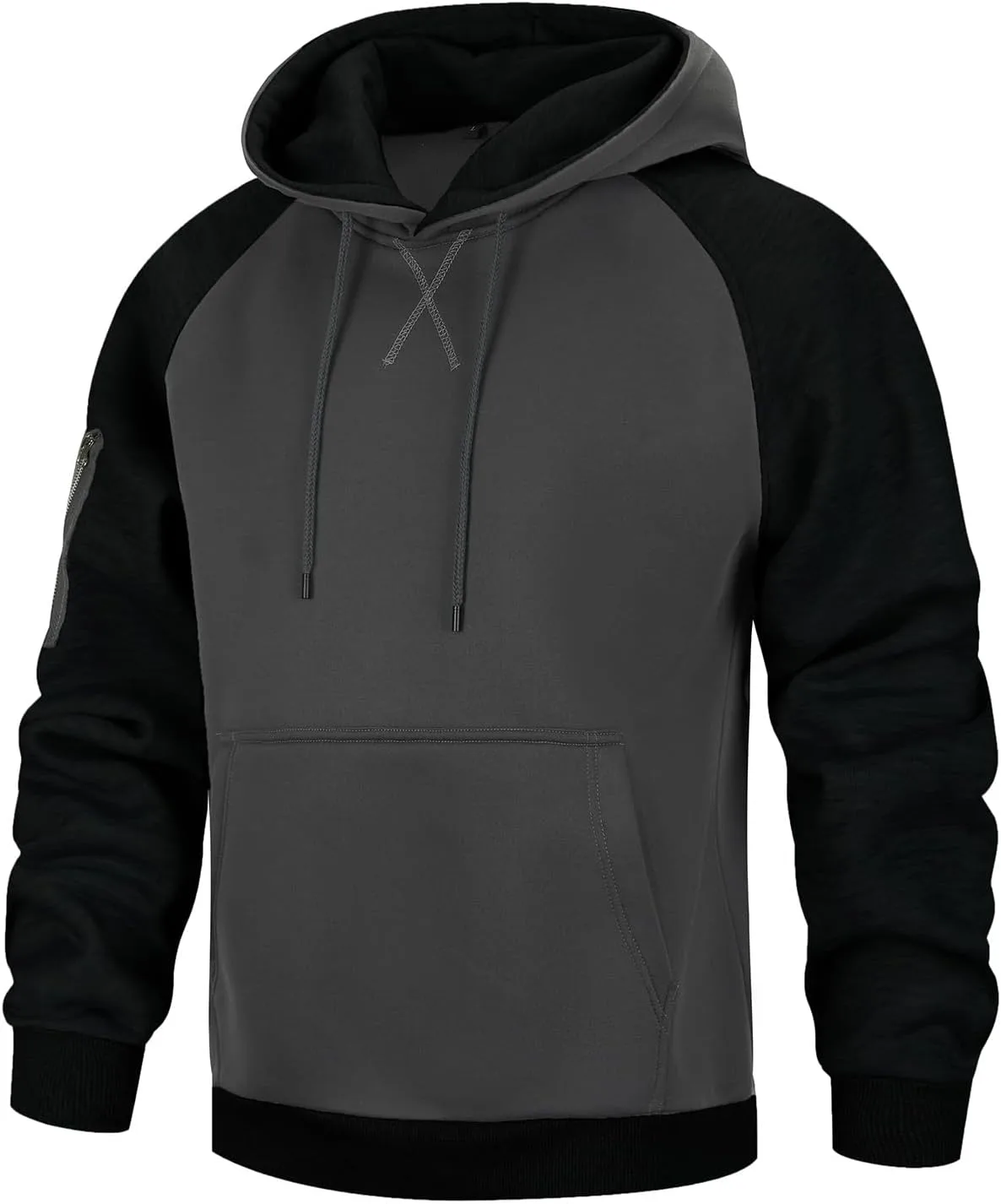 

Мужская толстовка с капюшоном Color Block и карманом MANLUODANNI