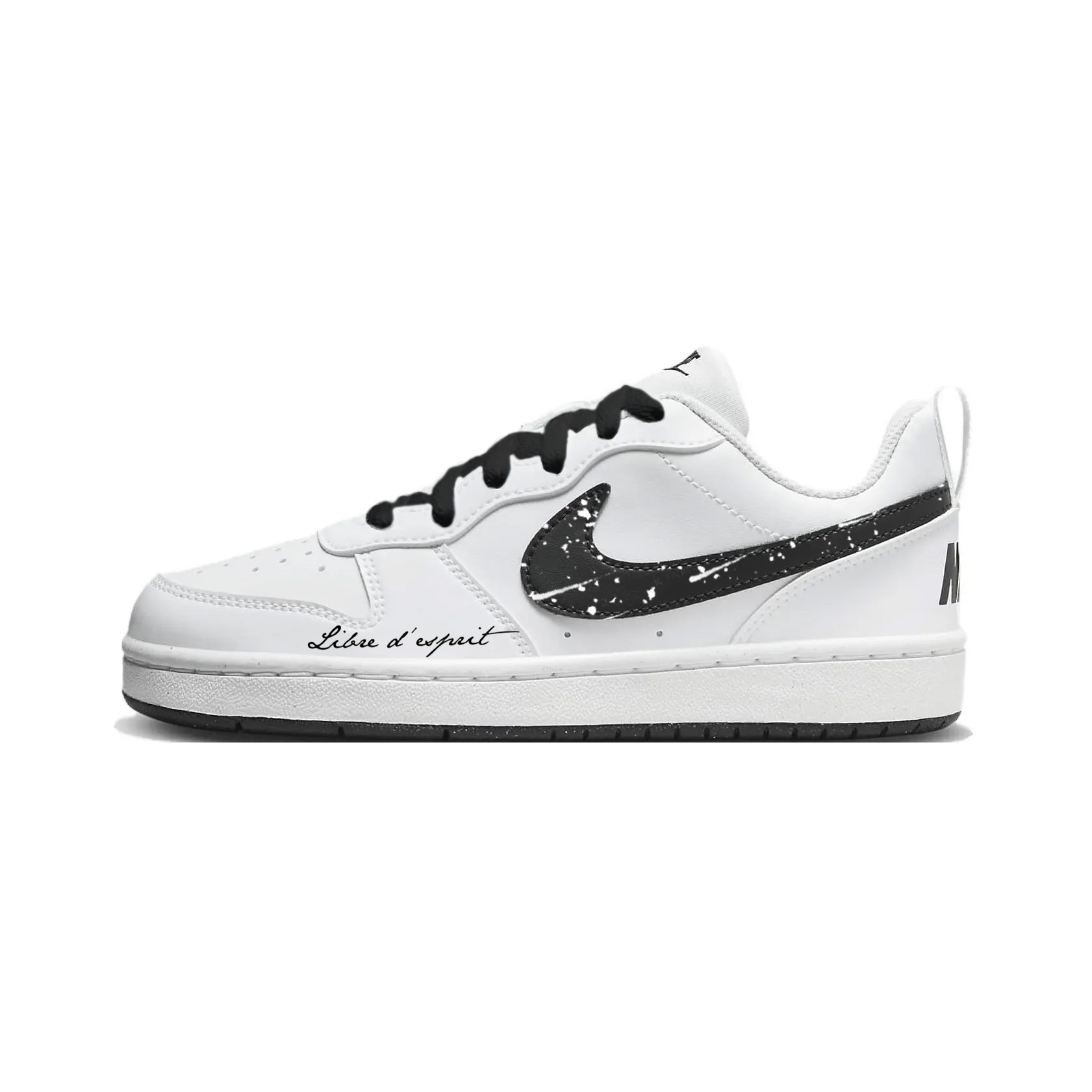 

Детские скейтерские кроссовки Court Borough для младших школьников Nike, черный/белый