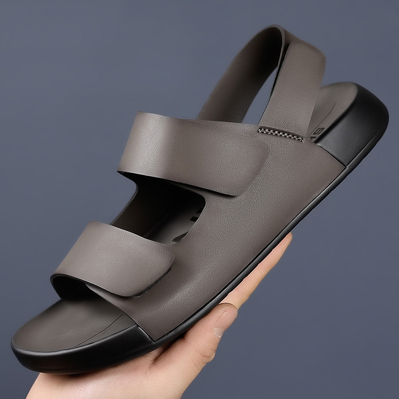 AOKANG Пляжные сандалии мужские черные/серые/хаки — серые, цвет Gray — фото 3