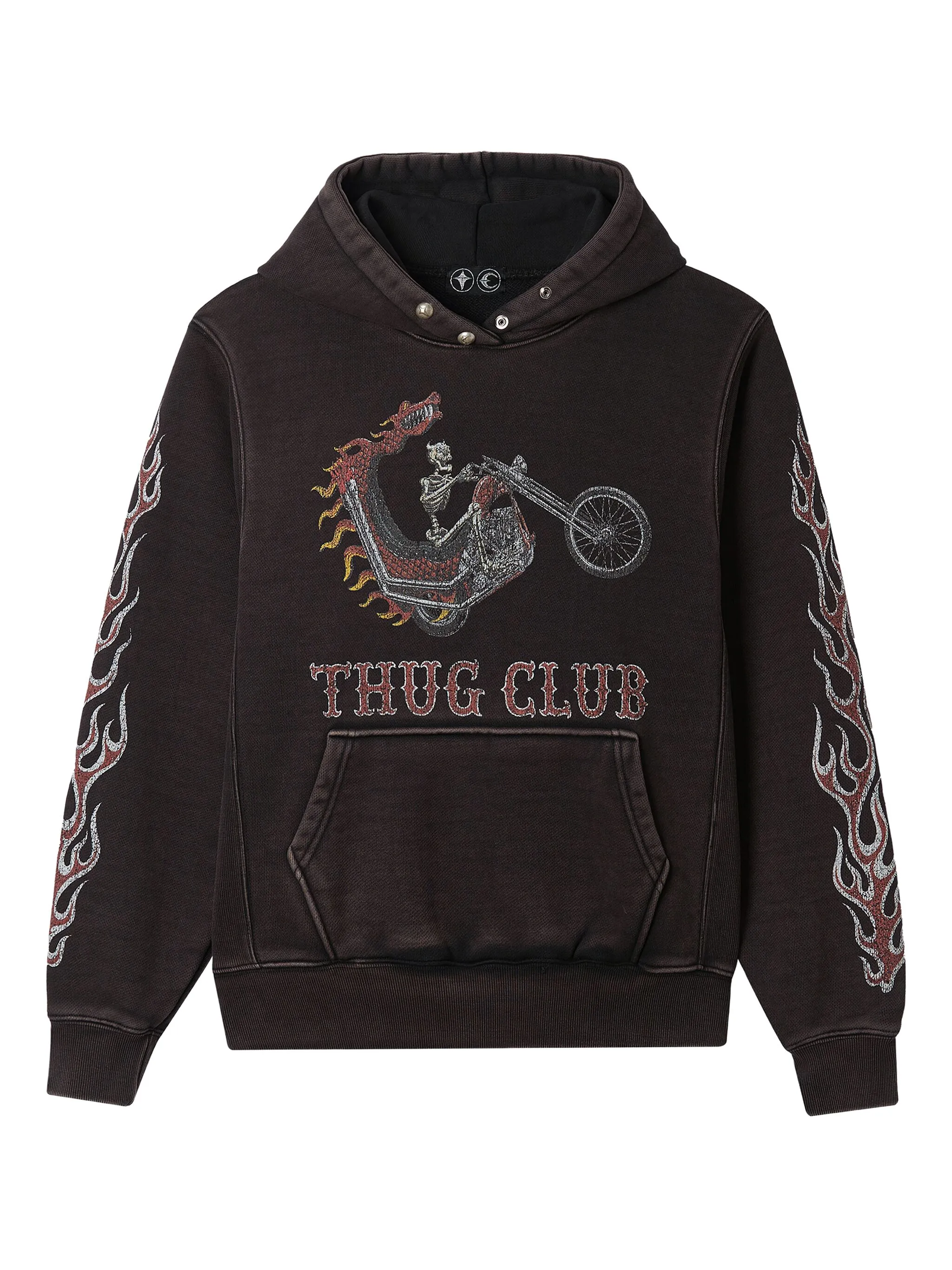 

Толстовка с капюшоном и графичным принтом Thug Club, черный