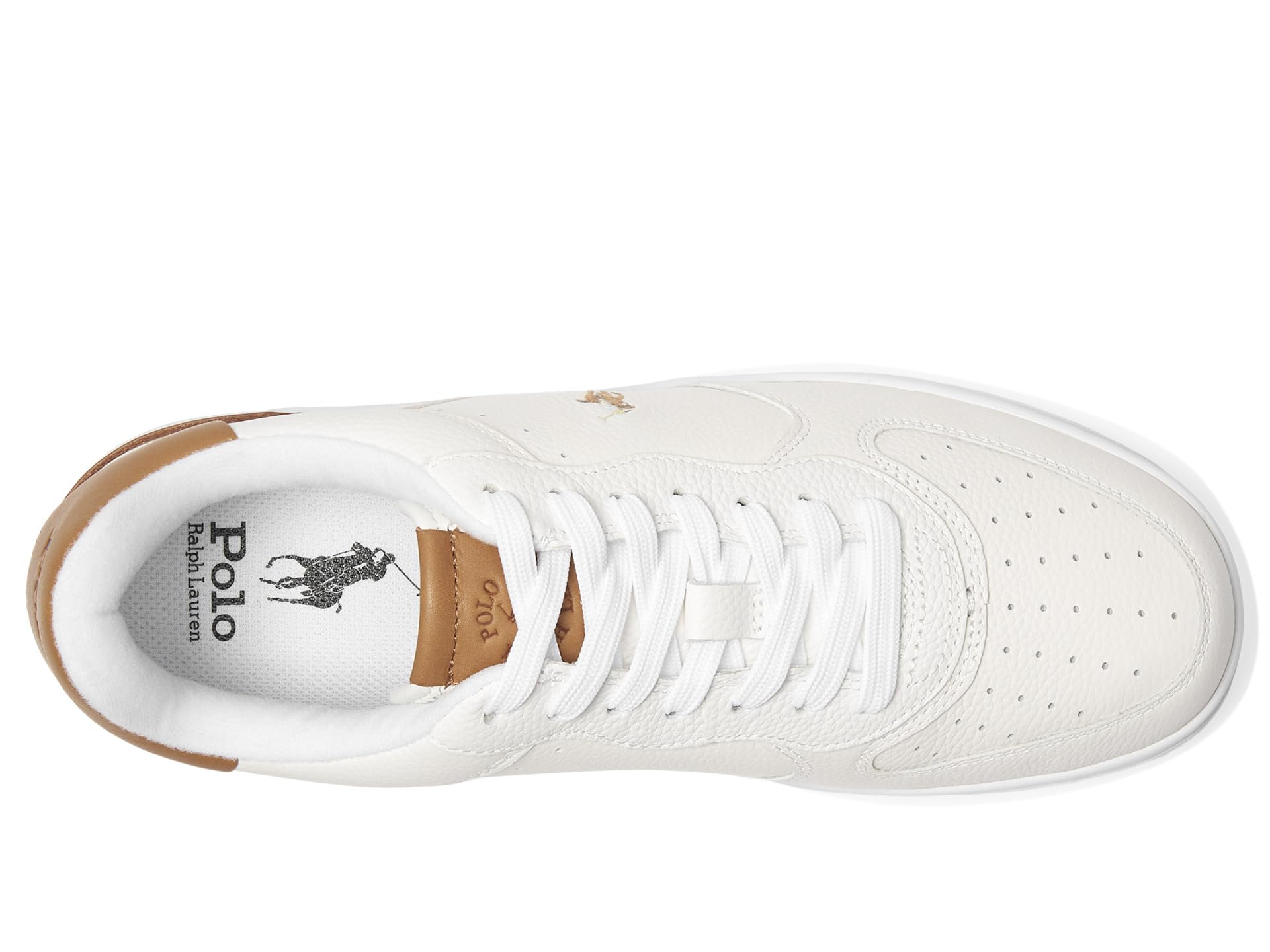 Туфли Polo Ralph Lauren Masters CRT, цвет Deckwash White/Tan Multi PP — фото 2
