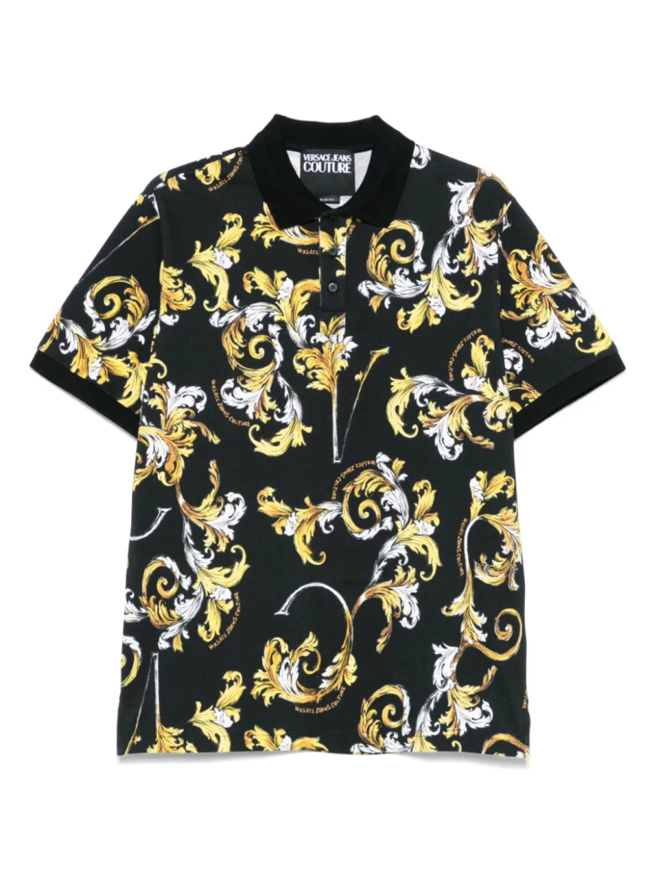 

Рубашка поло с принтом Baroccoflage Versace Jeans Couture, черный