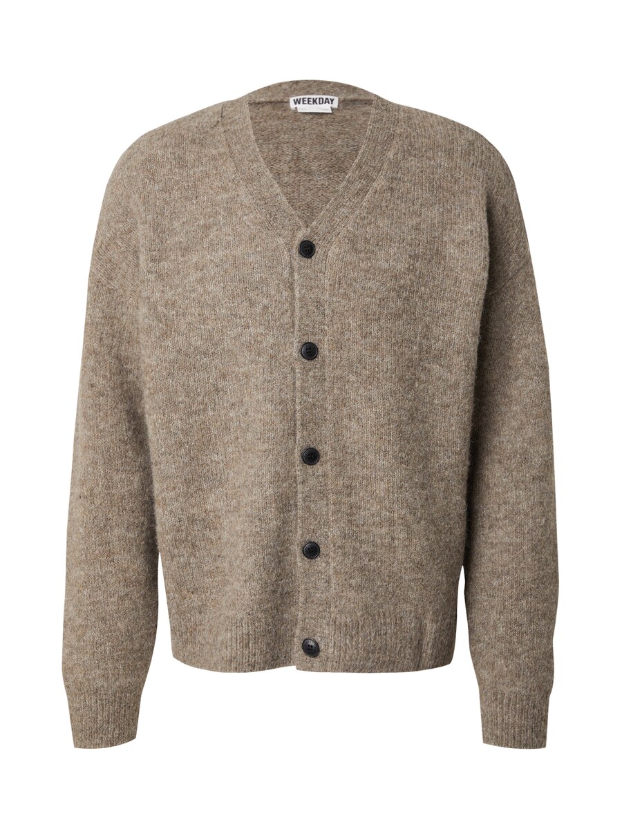 

Вязаный кардиган WEEKDAY Knit Cardigan, темно-бежевый