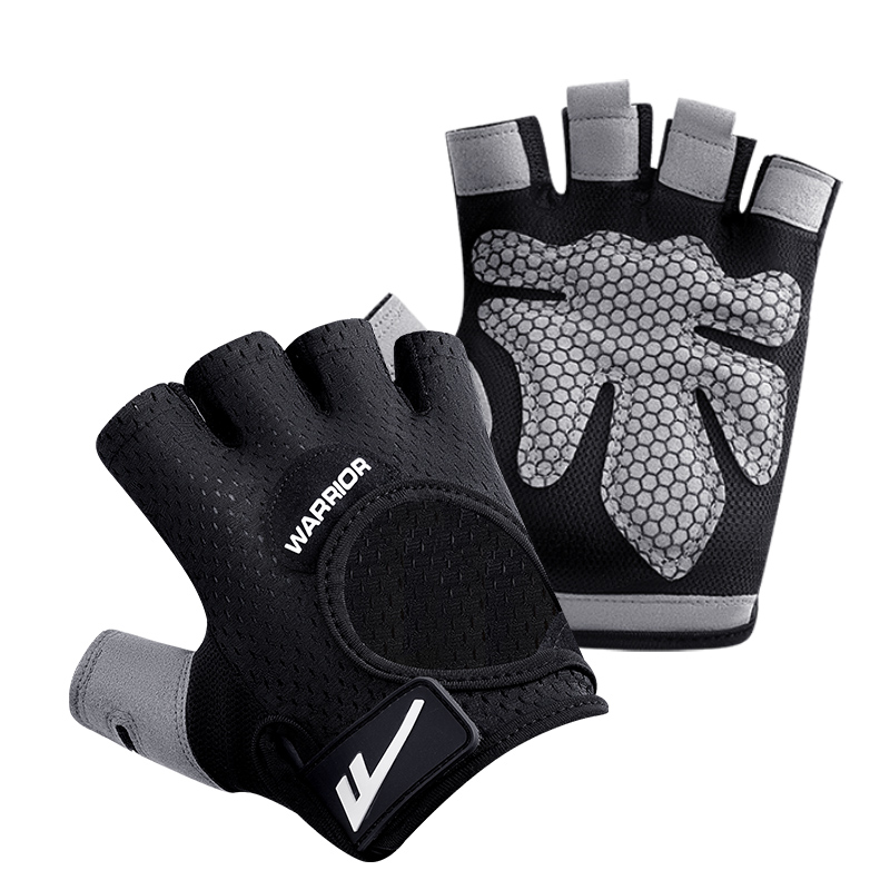 

Полиэстеровые фитнес-перчатки Unisex WARRIOR, черный
